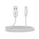 DCU Advance Tecnologic 30402065 cable USB 2 m USB 3.2 Gen 1 (3.1 Gen 1) USB C USB A Blanco
